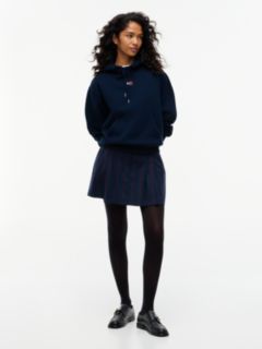 Tommy Badge Relaxed Drawstring Hoody — Blue 2