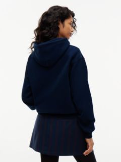 Tommy Badge Relaxed Drawstring Hoody — Blue 4