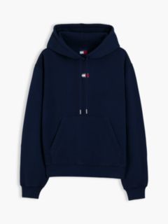 Tommy Badge Relaxed Drawstring Hoody — Blue 5