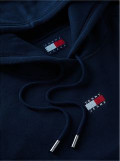 Tommy Badge Relaxed Drawstring Hoody — Blue 6