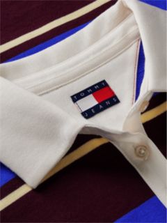 Logo Embroidery Terry Relaxed Rugby Shirt — Blue 6