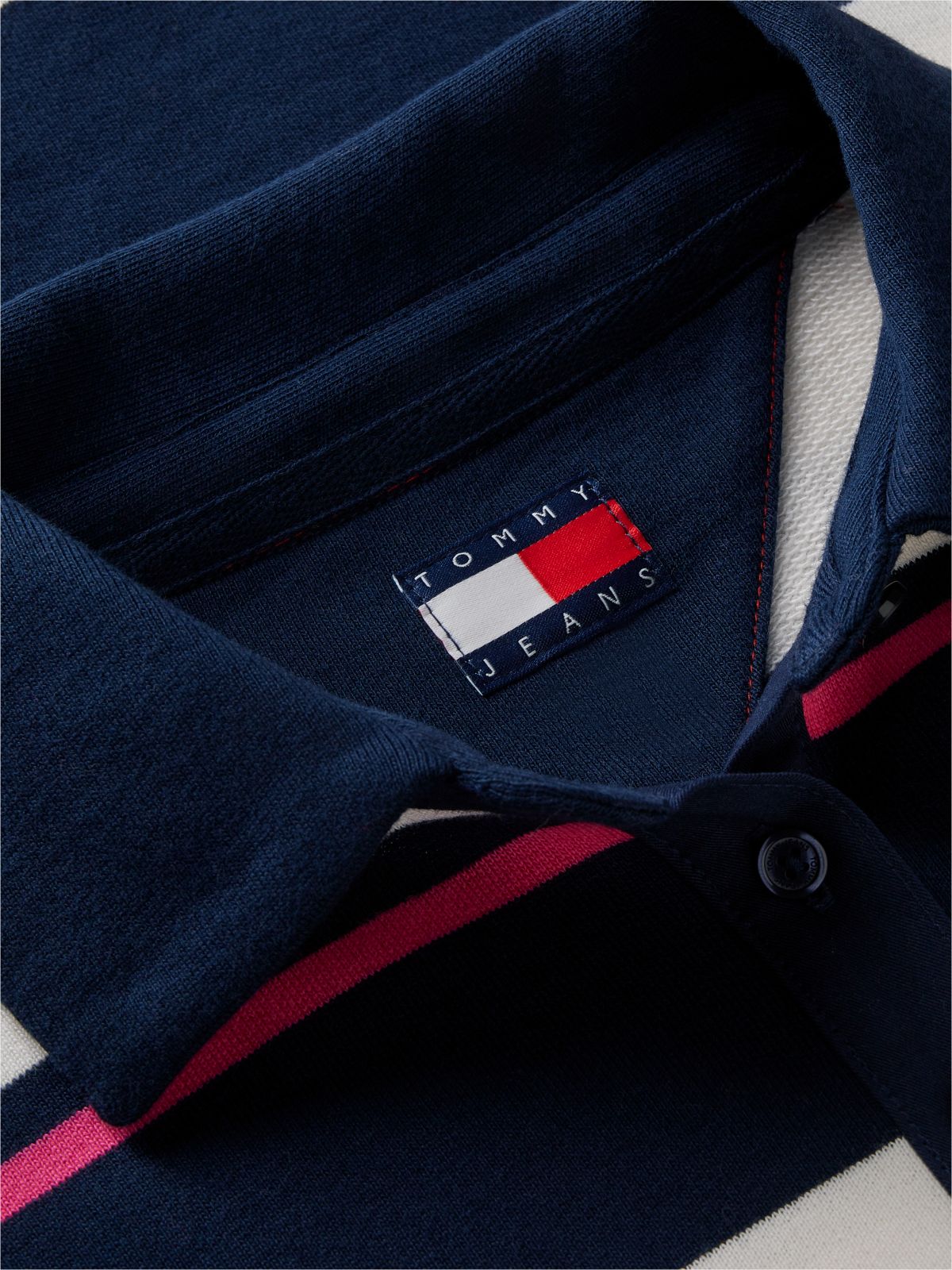 Logo Embroidery Terry Relaxed Rugby Shirt — White