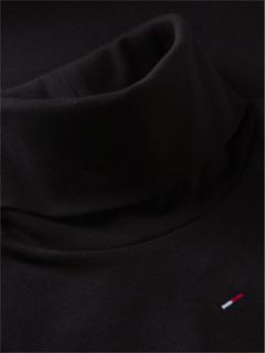 Turtleneck Ribbed Midi Bodycon Dress — Black 6
