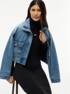Tommy Badge Oversized Midi Jumper Dress — Black 3