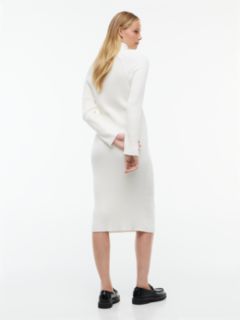 Tommy Badge Oversized Midi Jumper Dress — White 4