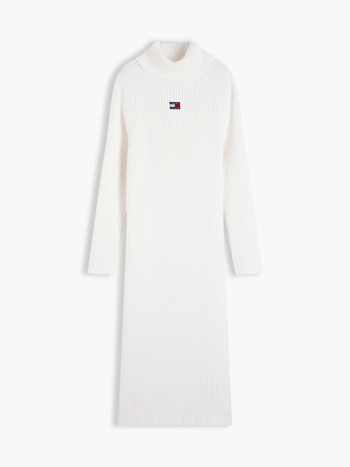 Tommy Badge Oversized Midi Jumper Dress — White