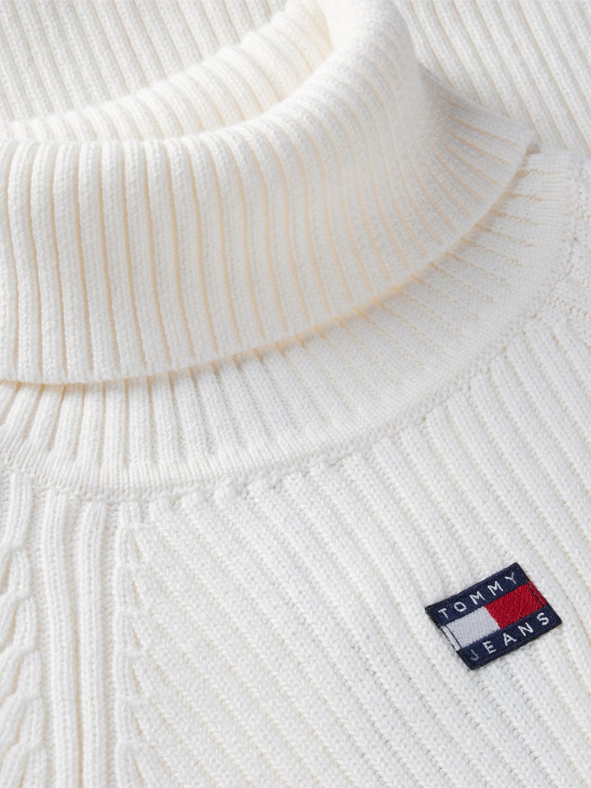 Tommy Badge Oversized Midi Jumper Dress — White