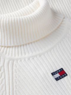 Tommy Badge Oversized Midi Jumper Dress — White 6