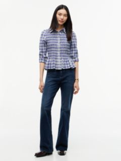 Slim Fit Smock Seersucker Shirt — Blue 2