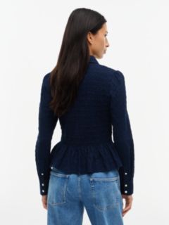 Slim Fit Smock Seersucker Shirt — Blue 4
