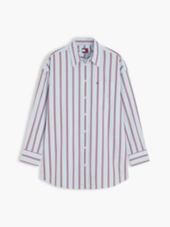 Oversized Fit Yarn Dyed Poplin Shirt — Blue 5