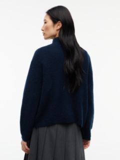 Tommy Badge Mock Neck Jumper With Alpaca — Blue 4