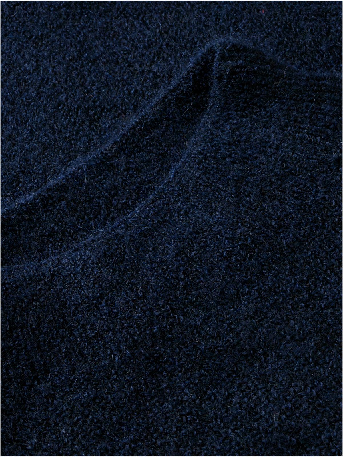 Tommy Badge Mock Neck Jumper With Alpaca — Blue