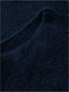 Tommy Badge Mock Neck Jumper With Alpaca — Blue 6