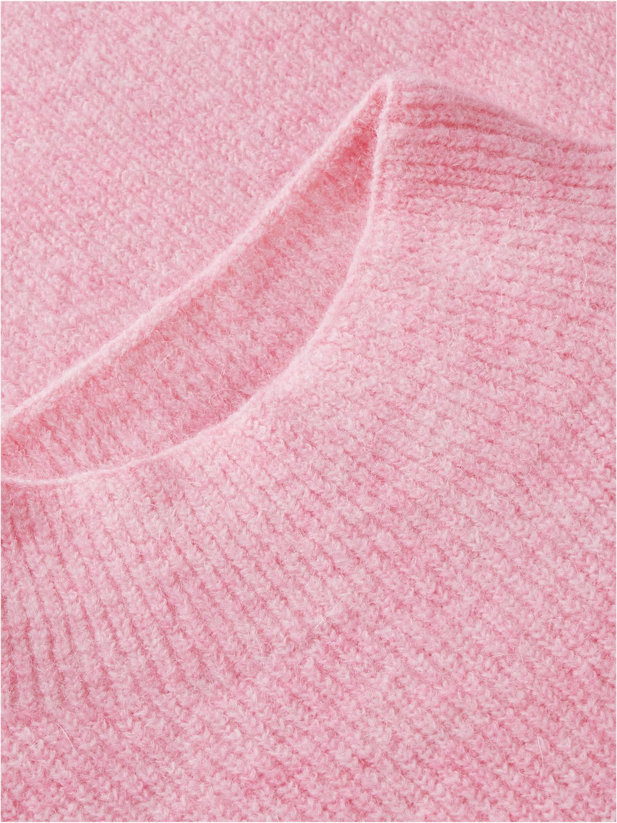Tommy Badge Mock Neck Jumper With Alpaca — Pink