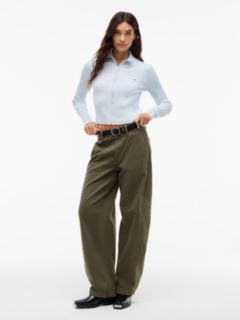 Micro Cable Knit Slim Zip-Thru Jumper — Blue 2