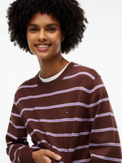 Relaxed Crew Neck Jumper — Brown 3