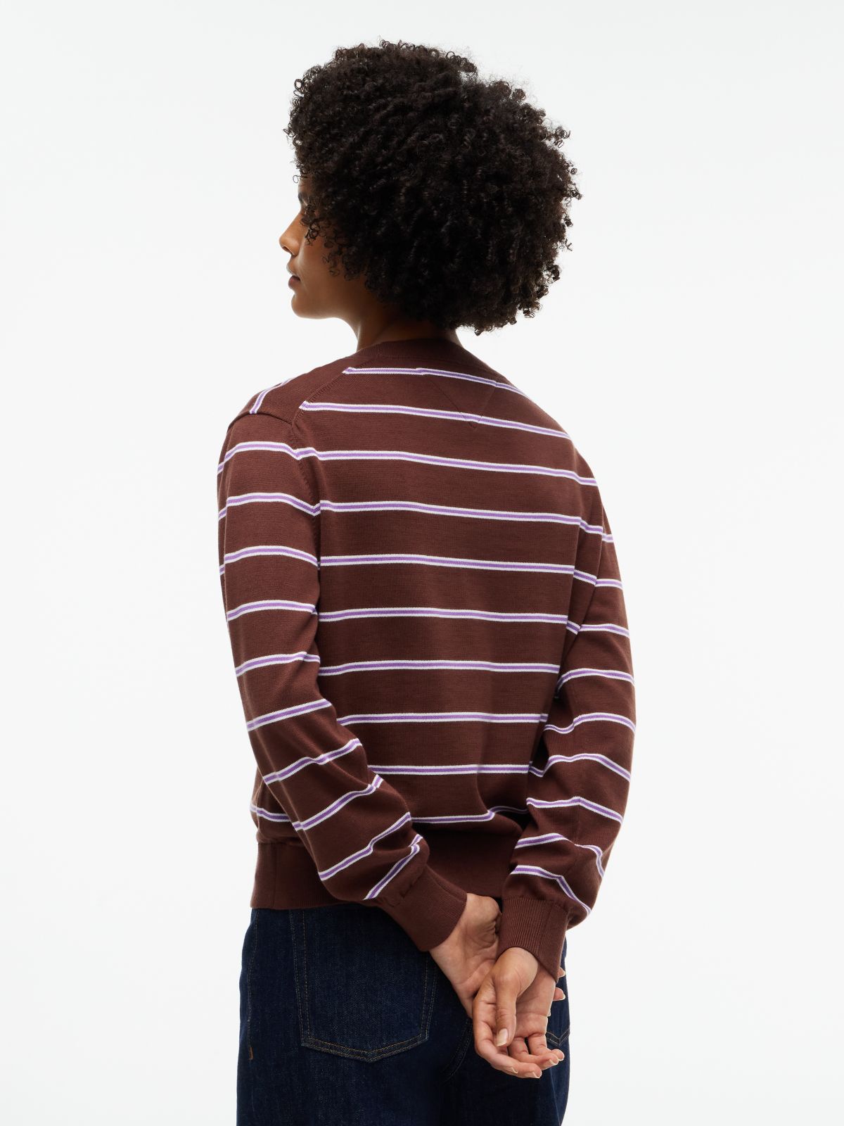 Relaxed Crew Neck Jumper — Brown