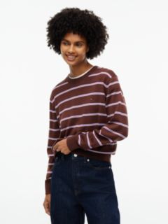 Relaxed Crew Neck Jumper — Brown 1