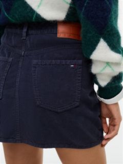 Corduroy Mini Skirt — Blue 3