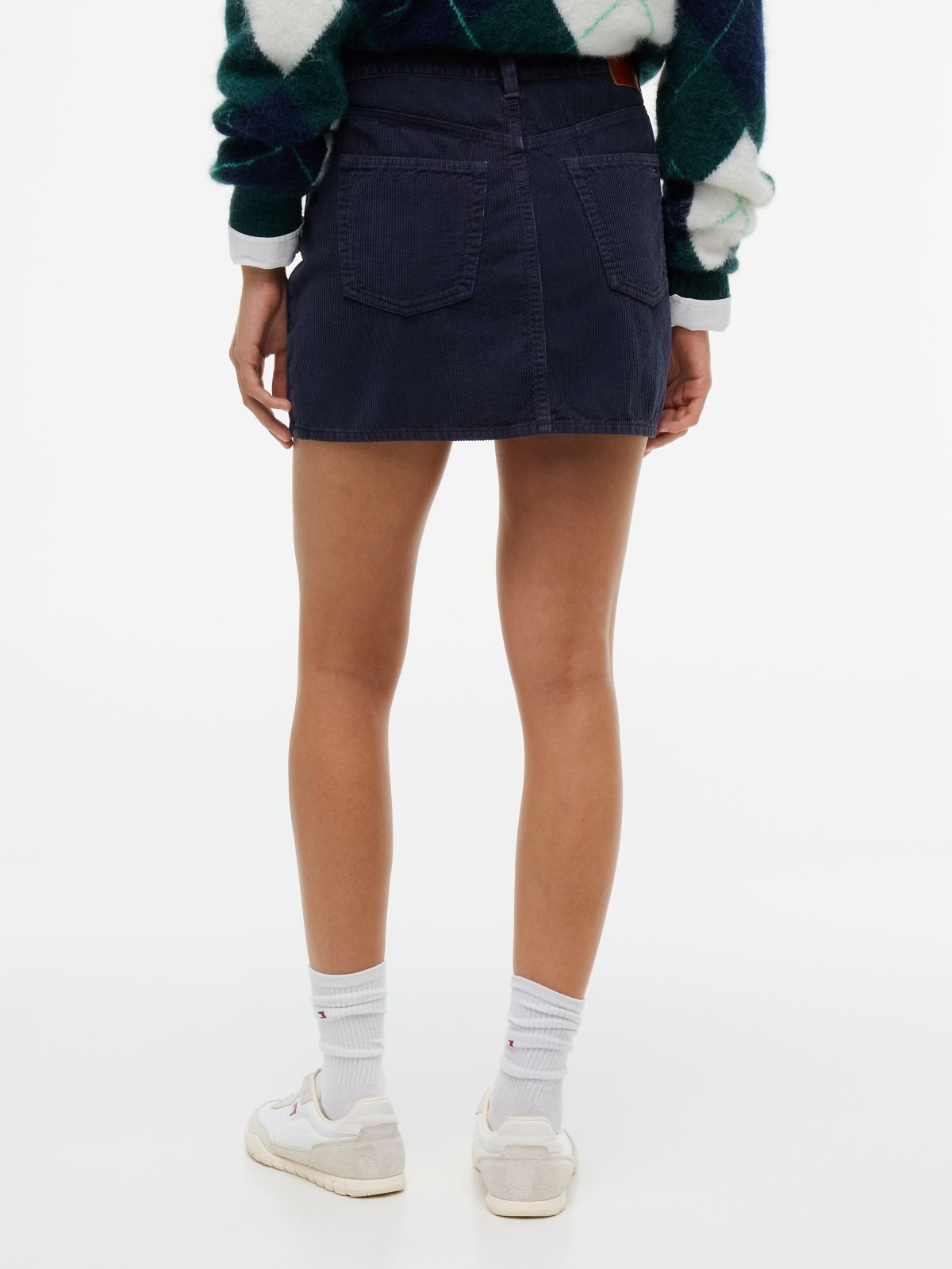 Corduroy Mini Skirt — Blue
