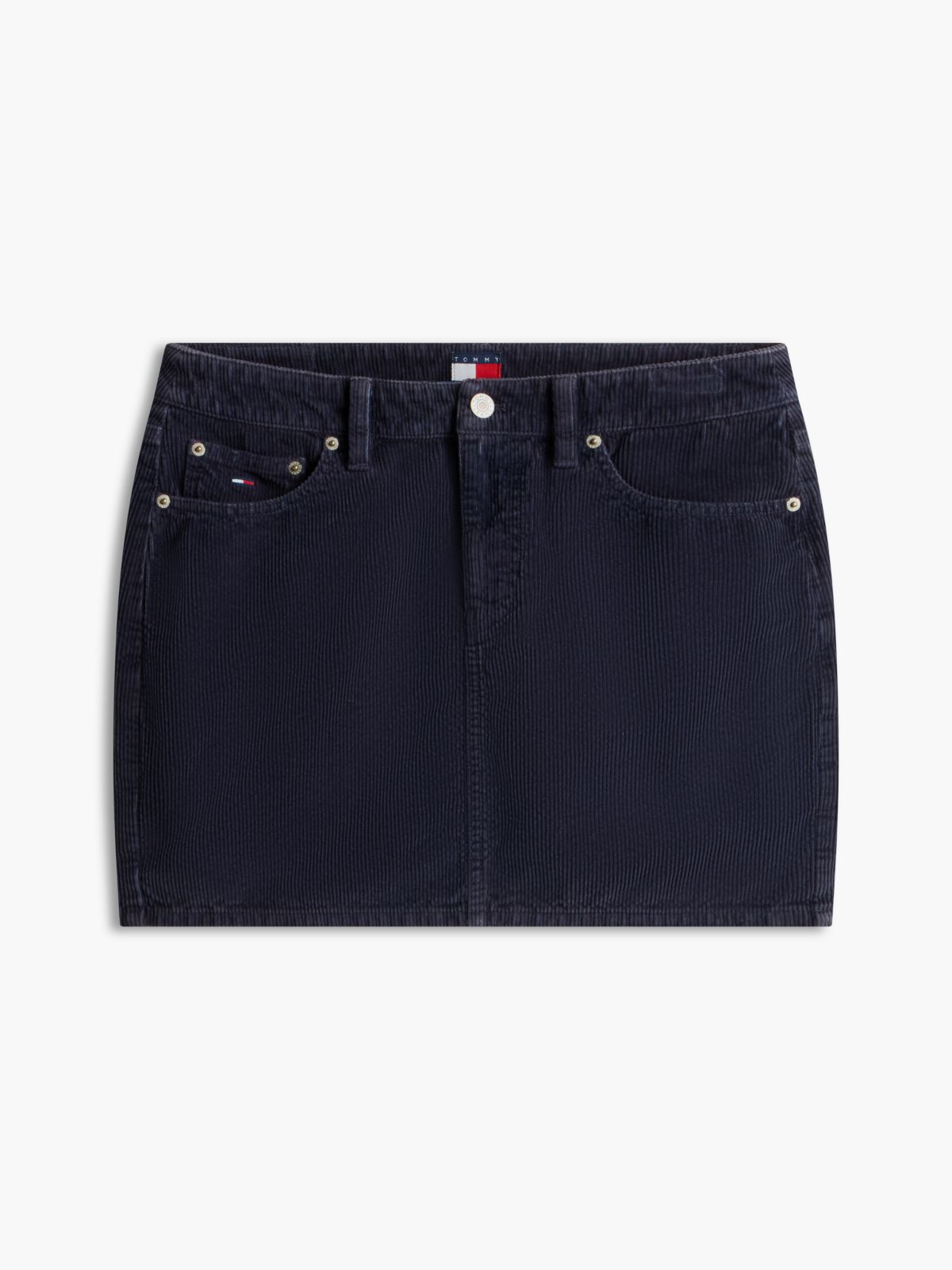 Corduroy Mini Skirt — Blue