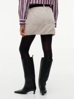 Corduroy Mini Skirt — Grey 4