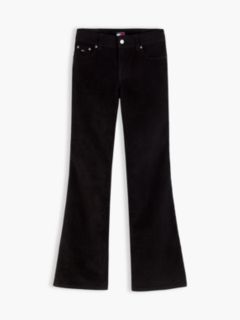 Low Rise Bootcut Corduroy Trousers — Black 5