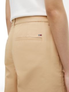 Twill Wide Leg Chinos — Beige 4