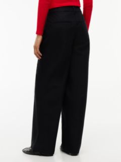 Twill Wide Leg Chinos — Black 4