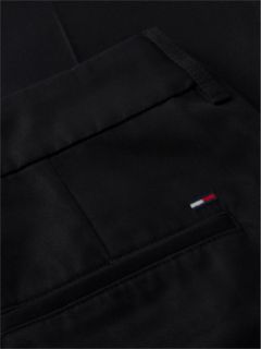 Twill Wide Leg Chinos — Black 6