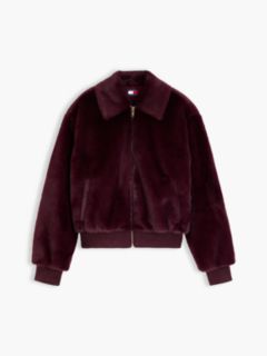 Faux Fur Relaxed Zip-Thru Jacket — Purple 6