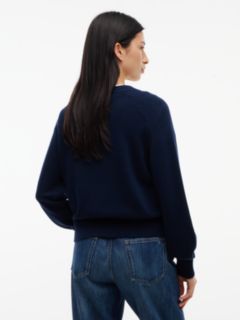Tommy Flag Relaxed Crew Neck Jumper — Blue 4