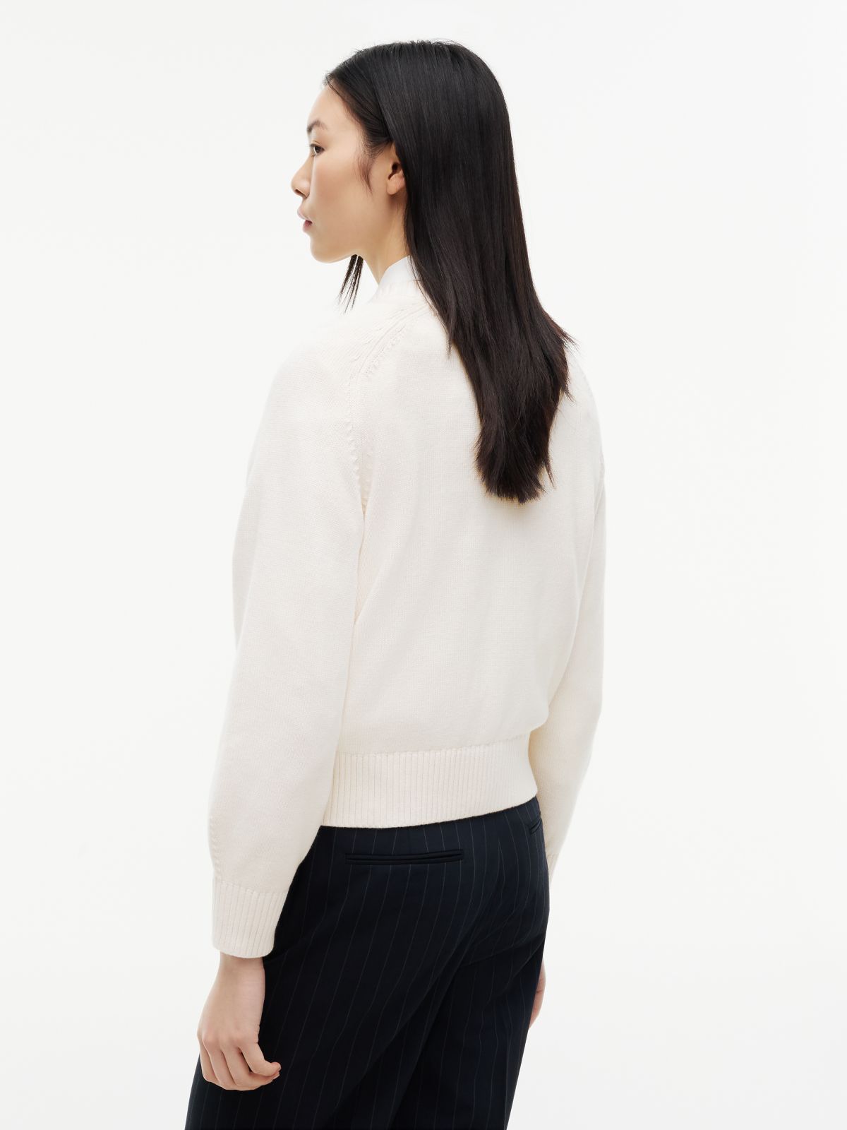 Tommy Flag Relaxed Crew Neck Jumper — White