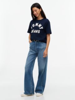 Textured Logo Relaxed Jersey T-Shirt — Blue 2