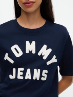 Textured Logo Relaxed Jersey T-Shirt — Blue 3