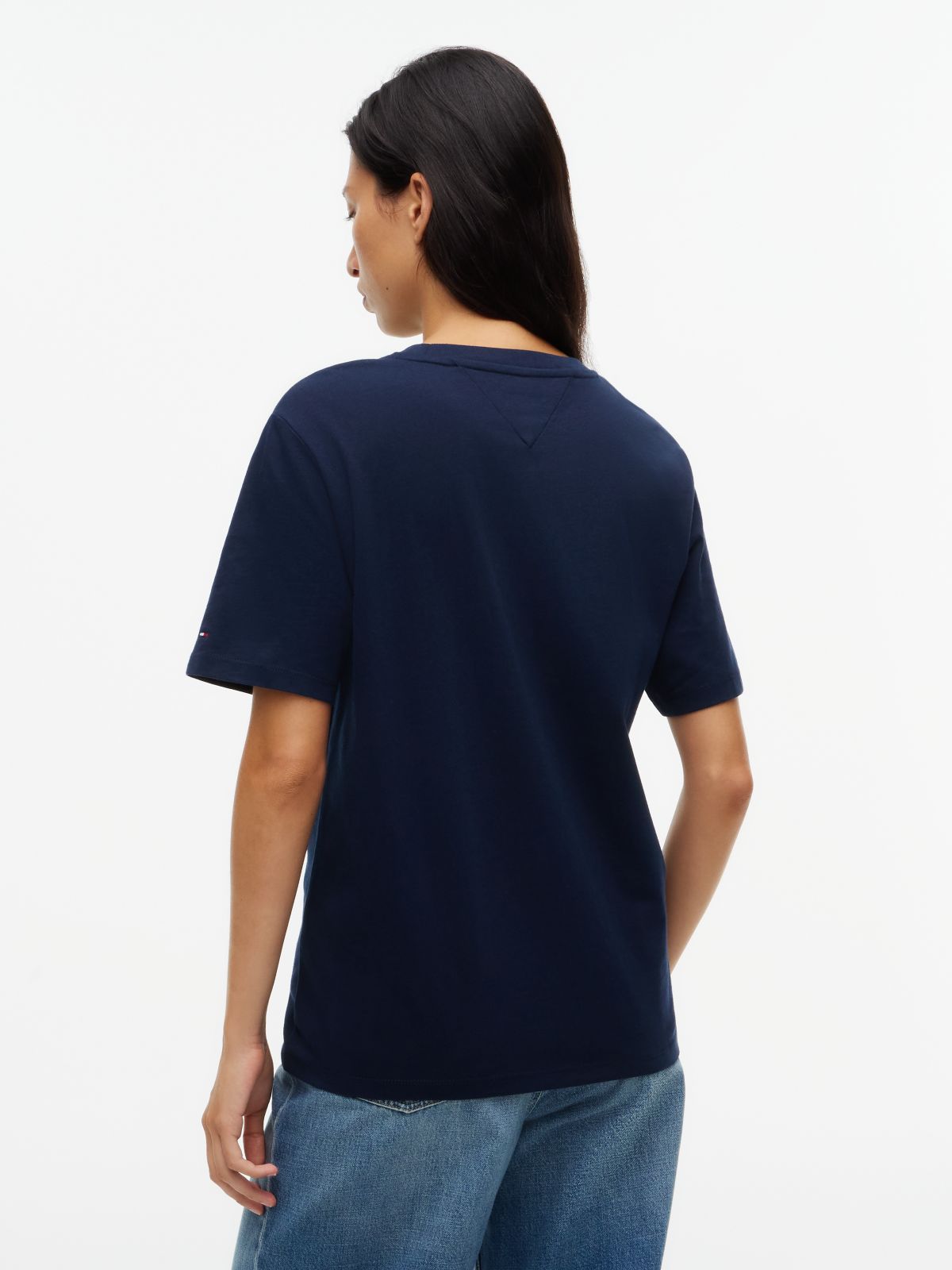 Textured Logo Relaxed Jersey T-Shirt — Blue