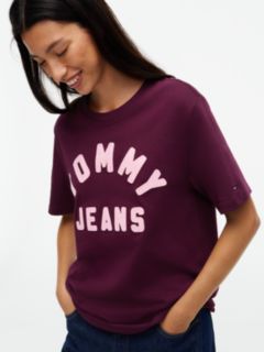 Textured Logo Relaxed Jersey T-Shirt — Purple 3