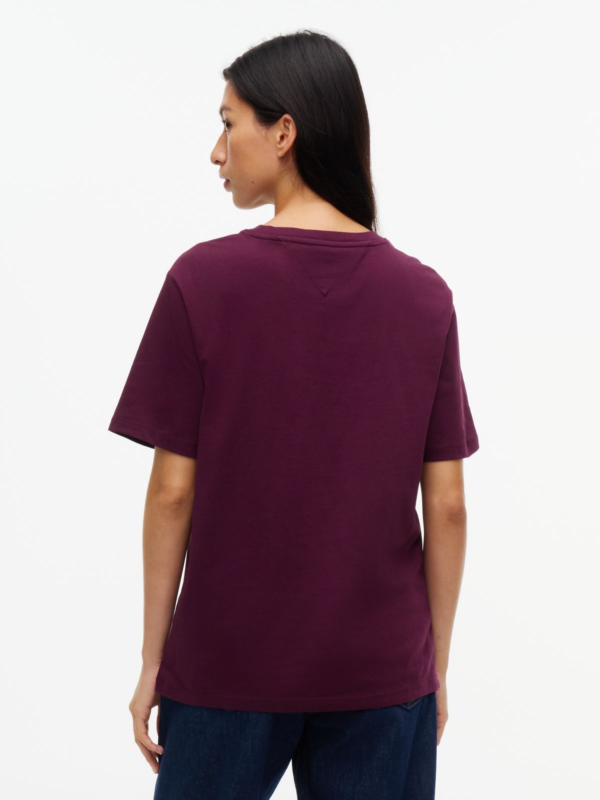 Textured Logo Relaxed Jersey T-Shirt — Purple