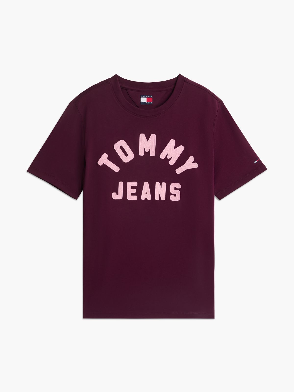 Textured Logo Relaxed Jersey T-Shirt — Purple