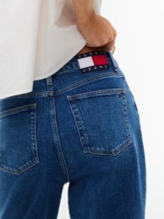 Mom High Rise Tapered Jeans — Blue 4