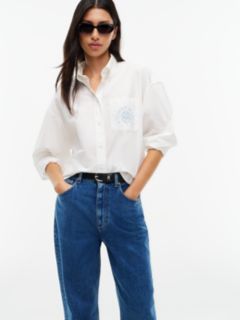 Mom High Rise Tapered Jeans — Blue 5