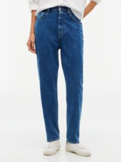 Mom High Rise Tapered Jeans — Blue 1