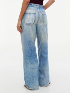 Charlie Mid Rise Loose Distressed Jeans — Blue 5