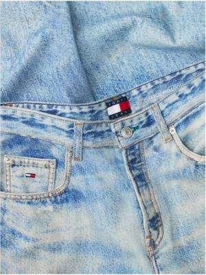 blue charlie mid rise loose distressed jeans for women tommy jeans