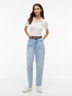 Mom High Rise Tapered Jeans — Blue 2