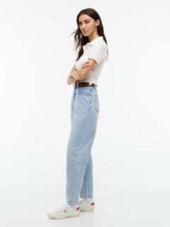 Mom High Rise Tapered Jeans — Blue 3