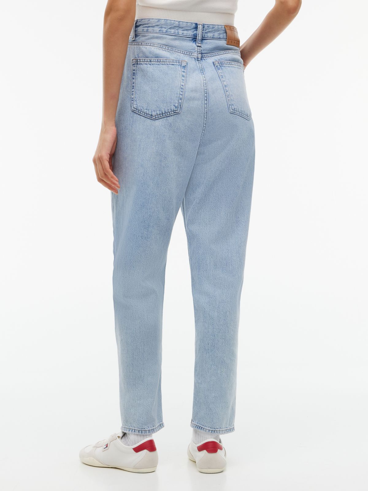 Mom High Rise Tapered Jeans — Blue