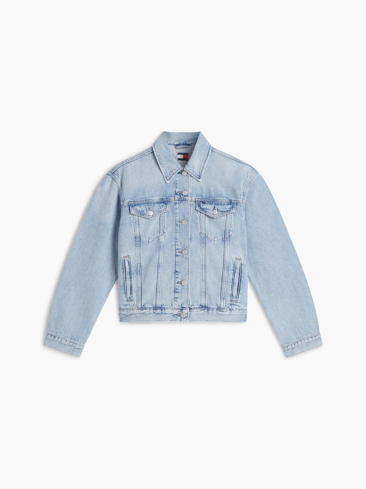 Vintage Relaxed Denim Trucker Jacket — Blue