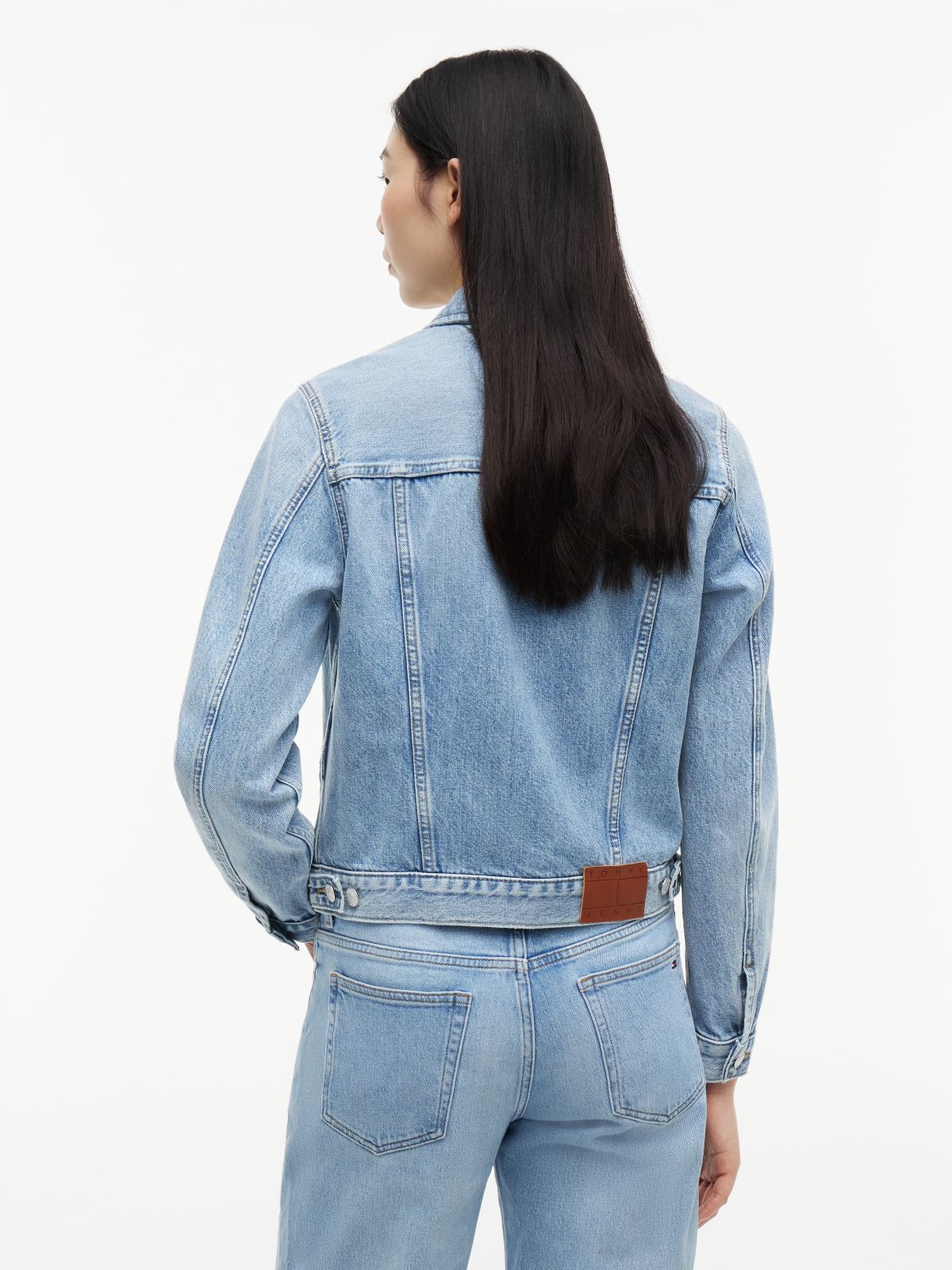 Faded Denim Trucker Jacket — Blue